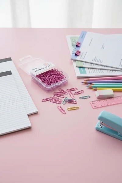 Miniso Lisanslı Basic Serisi Tek Renkli Ataç Seti 100lü – Evrak Düzenleyici