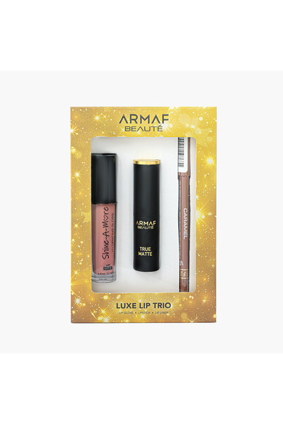 Armaf Beaute مجموعة أحمر الشفاه الفاخرة الثلاثية مات شاين