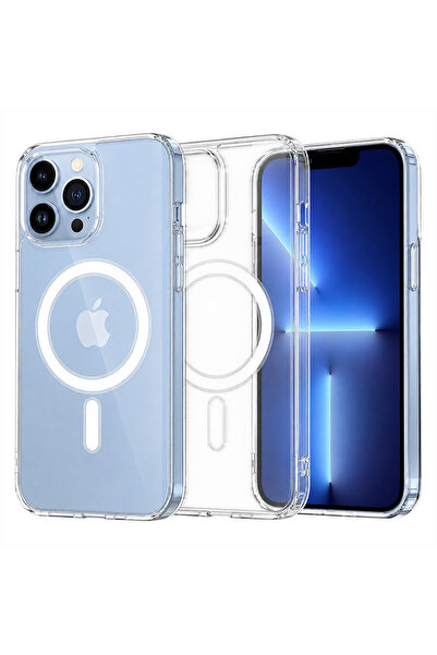 Evolium Husa Telefon pentru iPhone 13 Pro Max, MagSafe, Transparenta, TPU, Ev...