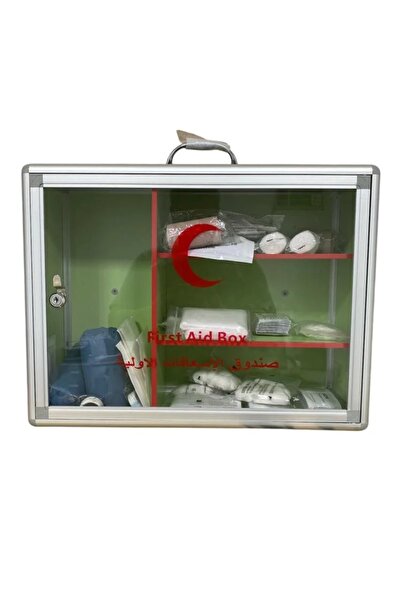 FWM Large Wall First Aid Box – Metal Medical Aid Cabinet – with Lock – Suitab...