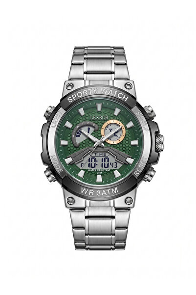 LEXROO KVOGUES LEXROS WR 3 ATM/SPORTS WATCH LX-3051 G GREEN DIAL - MEN'S QUARTZ