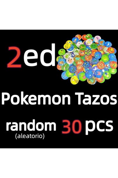 Choice6 2nd Random 30pcs Pokemon Tazos Album 1st/2nd/3rd Edition Ash Ketchum ...