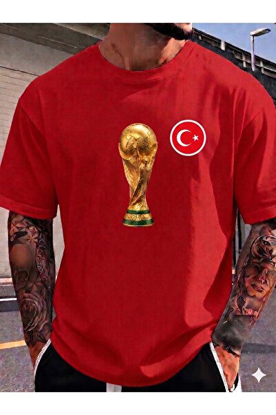 WOODROFFE Unisex 2026 World Cup Printed T-Shirt Oversize T-Shirt Loose Fit