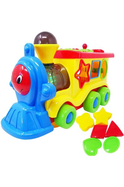 Salamandra Kids Jucarie trenulet cu forme geometrice, lumini si sunete, SALAM...