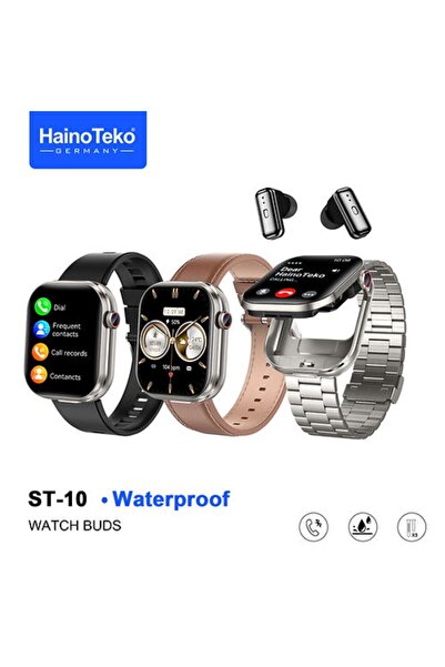 haino teko germany St-10 Amoled Screen Smartwatch Bt Call Earbuds Waterproof ...