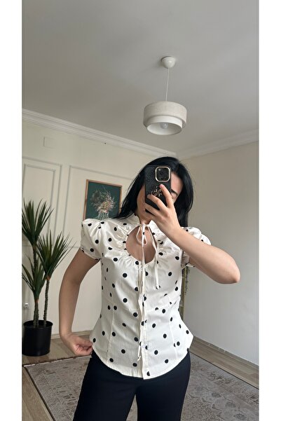 YELZEY BUTİK Lace-Up Collared Shirt