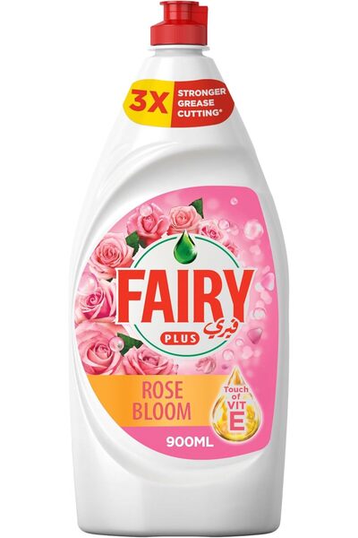 Fairy سائل غسيل الأطباق، روز بلوم مع قوة بديلة للتبييض، 900 مل