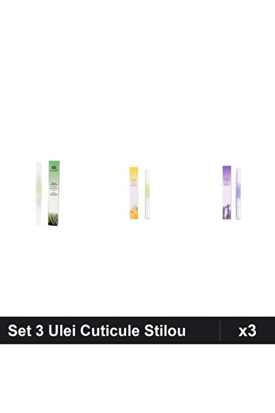 NAİLS Set 3 Ulei Cuticule Stilou Global Fashion - Aloe Vera, Lemon, Lavanda