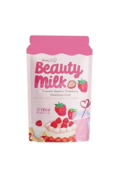 DEAR Der Face Beauty Milk with Japanese Strawberry Flavor | Collagen + Glutat...
