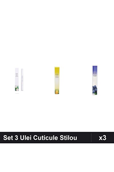 NAİLS Set 3 Ulei Cuticule Tip Stilou - Lily, Ananas, Blueberries - Îngrijire ...