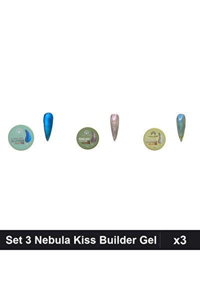 global fashion Set 3 Nebula Kiss Builder Gel 15g - Nr.01 Nr.02 Nr.15