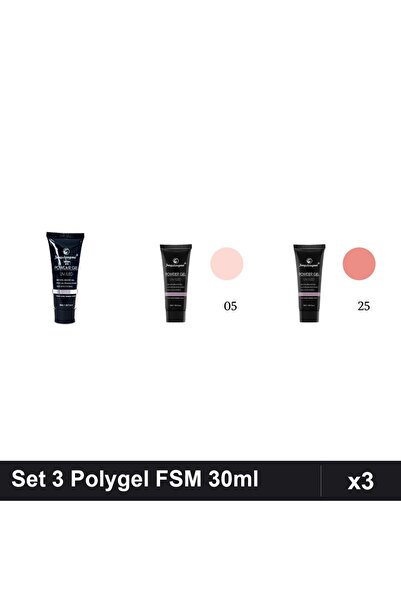 FSM Set 3 Polygel 30ml - Nr.23, Nr.05, Nr.25 - Construcție Unghii