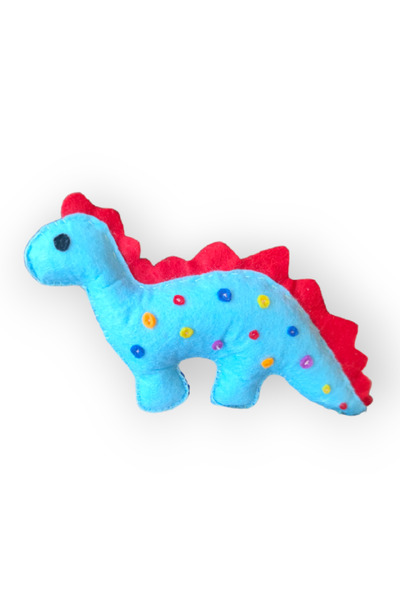 Lucille Craftshop Dinozaur, jucărie din pâslă multicoloră, 100% lucrată manual