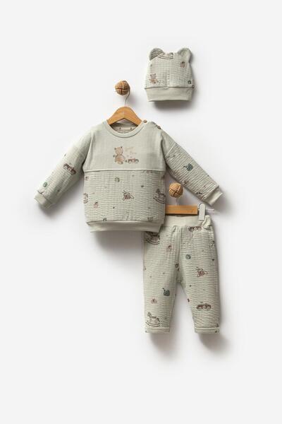 100% ORGANIC COTTON DRIVER BEAR 2 PIECE SET