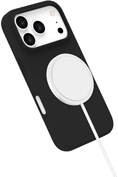 eSTUFF INFINITE (GRS) ROME Husă magnetică neagră pentru iPhone 17 Pro. Materi...