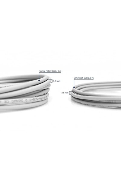 Digitus Cablu patch CAT 6 U/UTP subțire, 3m, gri
