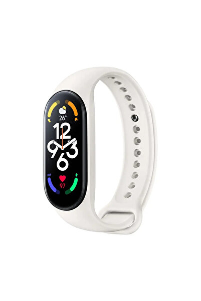 OEM Curea de silicon pentru XIAOMI Mi Band 5 / 6 / 7 crem (11)