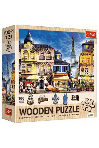 Trefl Puzzle din lemn 1000 piese - Strada franceză