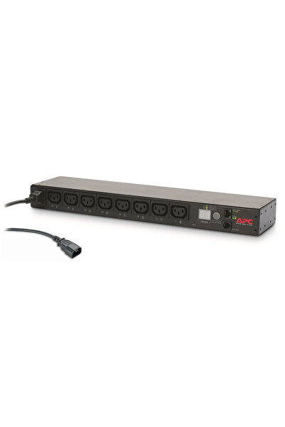 Apc PDU rack, comutat, 1U, 12A/208V, 10A/230V, (8) C13, IEC-320 C14 1.98m