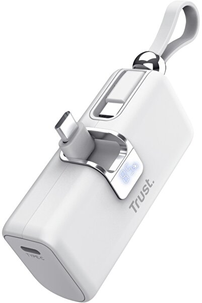 Trust powerbanka PACTO 5000 PD POCKET, b√≠l√°
