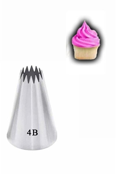 tafce 4B Yıldız Krema Duyu Cupcake Ekler ve Tart Süsleme Ucu Büyük Paslanmaz ...
