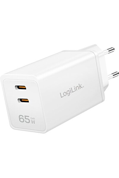 LogiLink ≈Åadowarka sieciowa PA0367 USB GaN, 65 W, 2x USB-C (PD 3.0/QC 4.0), ...