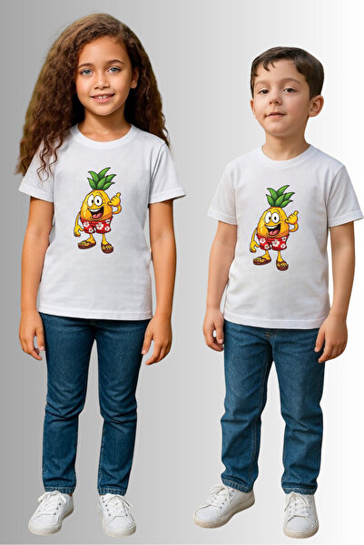 Windy Island Tricou cu mânecă scurtă din bumbac 100% imprimat cu „Ananas drăg...