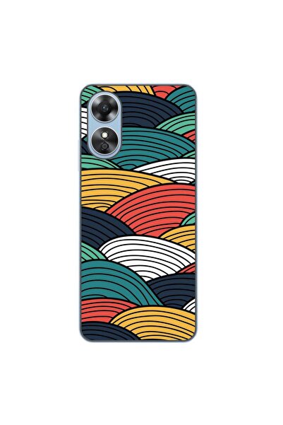 OEM Husa compatibila cu Oppo A17 Silicon Gel Tpu Model Abstract Striped Peaks
