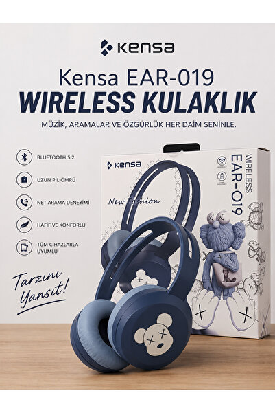 CAR BOOST 🎧 Kensa EAR-019 Çocuk Wireless Kulaklık | Tarzını Yansıt!