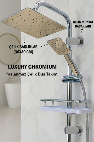 Empressco tesitay Robot Duş Seti Lüks Geniş Sabunluklu Paslanmaz Çelik Banyo ...