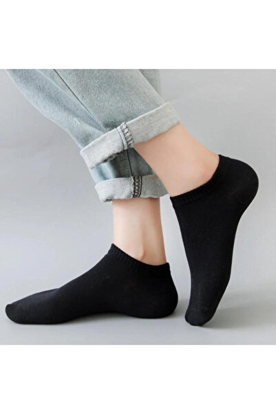 comerciante 4 Pairs of Black Booties Socks Unisex