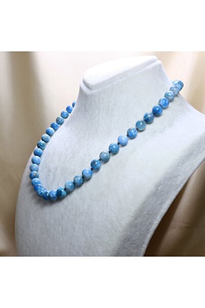 LADIN DOGALTAŞ Apatite Stone Necklace / Knotted Special Design Natural Stone ...