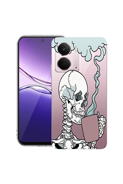bestcase ¬Æ Husa pentru Realme P3 cu Design Skull, Clear Slim Silicon, Antiso...