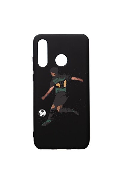 bestcase Husa Silicon Premium compatibila cu Huawei P30 Lite, Football, cu in...