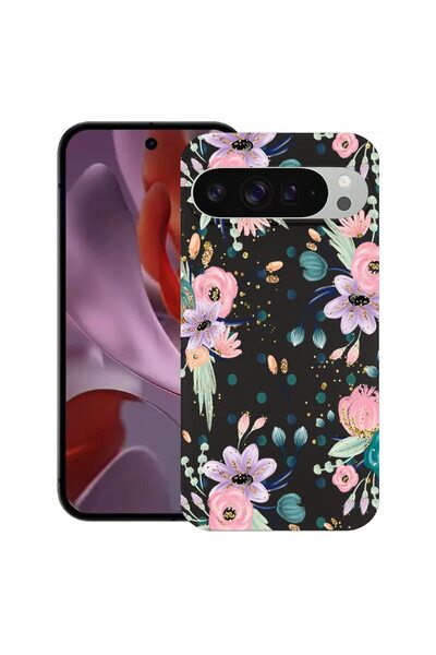 bestcase Husă pentru Google Pixel 9 Pro XL, Colecția Flori, Silicon subțire 0...
