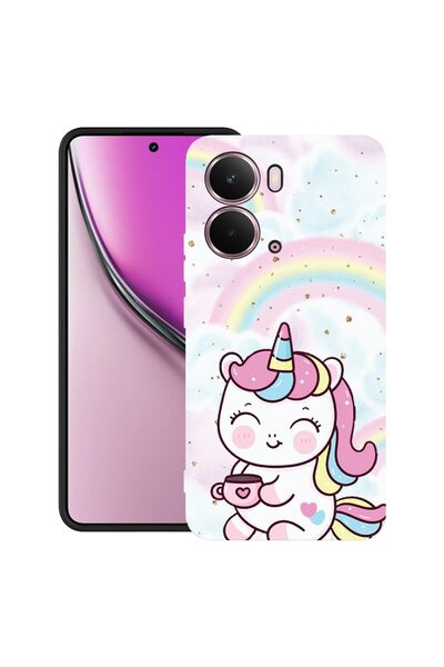 bestcase Θήκη για Realme P3 με σχέδιο μικρού μονόκερου, TPU Ματ Εξαιρετικά Λε...