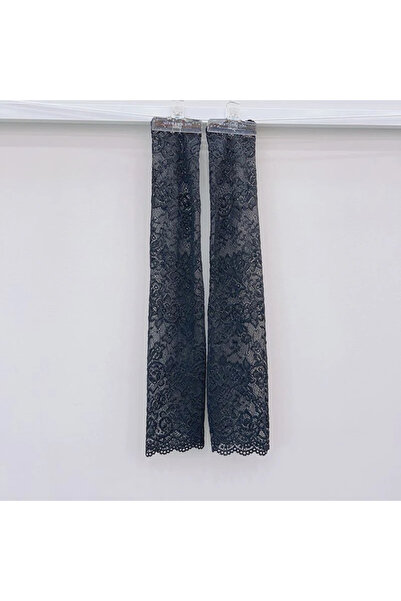 choice2 One Size black Women Summer Ice Silk Lace Arm Sleeve Elastic Sleeve D...