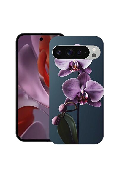 bestcase Калъф за Google Pixel 9 Pro XL, Лилава орхидея, Тънък силиконов 0.8М...