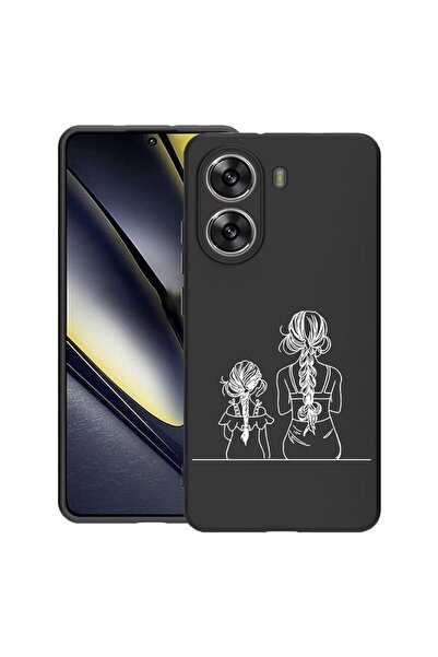 bestcase Калъф за Poco X7 Pro 5G, Майка и дъщеря, Тънък силиконов 0.8ММ, Прот...