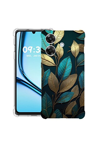 bestcase Husă Antișoc pentru Realme Note 60 / Note 60X cu Design Pene Aurii, ...