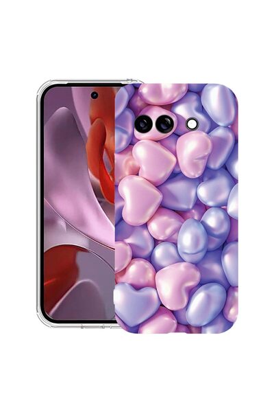 bestcase Husă Antișoc 1.5mm Compatibilă cu Google Pixel 10a, cu Design Inimi ...