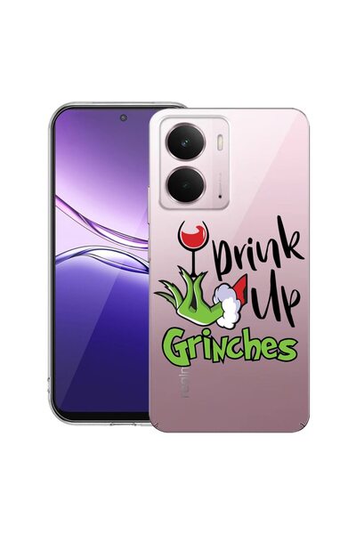 bestcase ¬Æ Husa pentru Realme P3 cu Design Grinches - Drink Up, Clear Slim S...