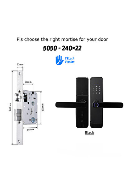 choice2 قفل بصمة الإصبع YRHAND H03 TT 5050240 مقاوم للماء مع تحكم عن بعد عبر ...