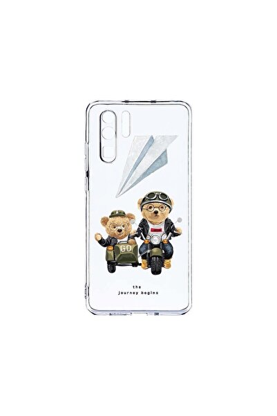 bestcase Διαφανής Θήκη Σιλικόνης 2MM, Συμβατή με Huawei P30 Pro, Σχέδιο Teddy...