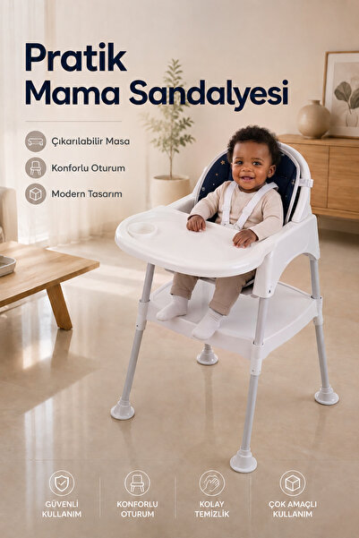 Wumboo Bebek Mama Oturağı- Çok Fonksiyonlu Bebek Mama Sandalyesi ve Dönüştürü...