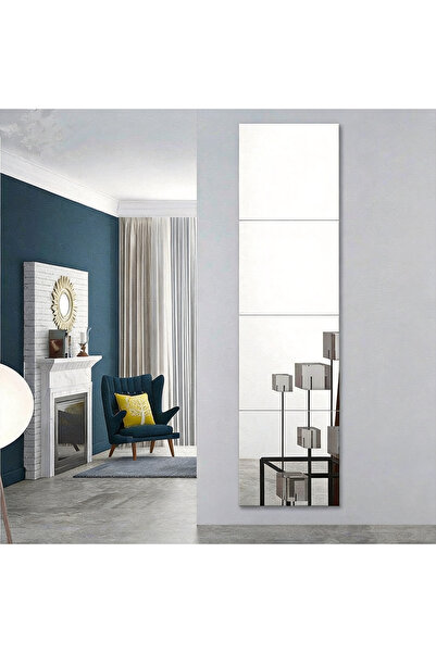 GoldenLike 4-Piece Frameless Wall Mirror Tiles, Self-Adhesive HD Full Length ...
