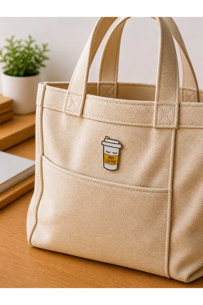 Shu Coffee Need Coffee Pin Rozet | Çanta, Kot Ceket ve Sırt Çantası Aksesuarı