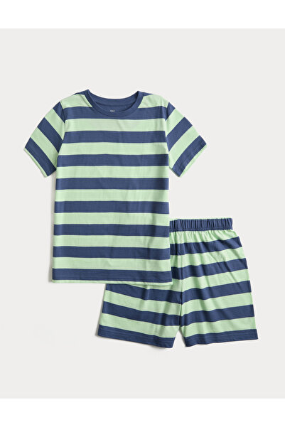 Marks & Spencer Çizgili Pamuklu Pijama Takımı