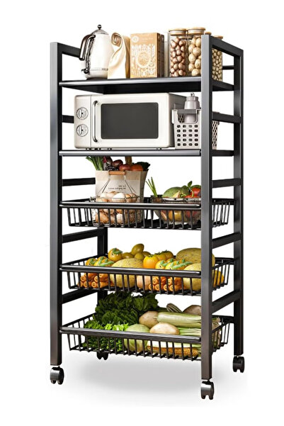 GGEROU Vegetable Storage Rack Multi-functional Storage Organizer Shelves Mova...