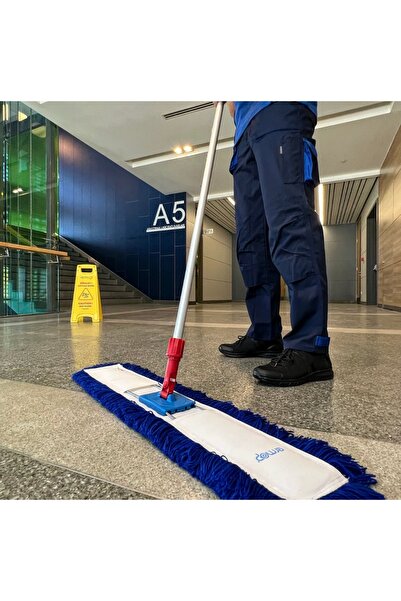 Offiezy Pratik Ortak Orlon Mop Yer Paspası Yedeği 80cm - Mavi